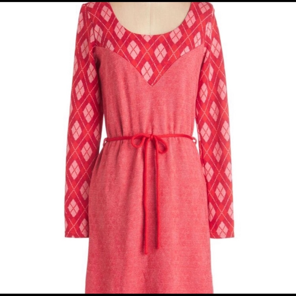 ModCloth Blutsgeschwister RedSweater Dress XL